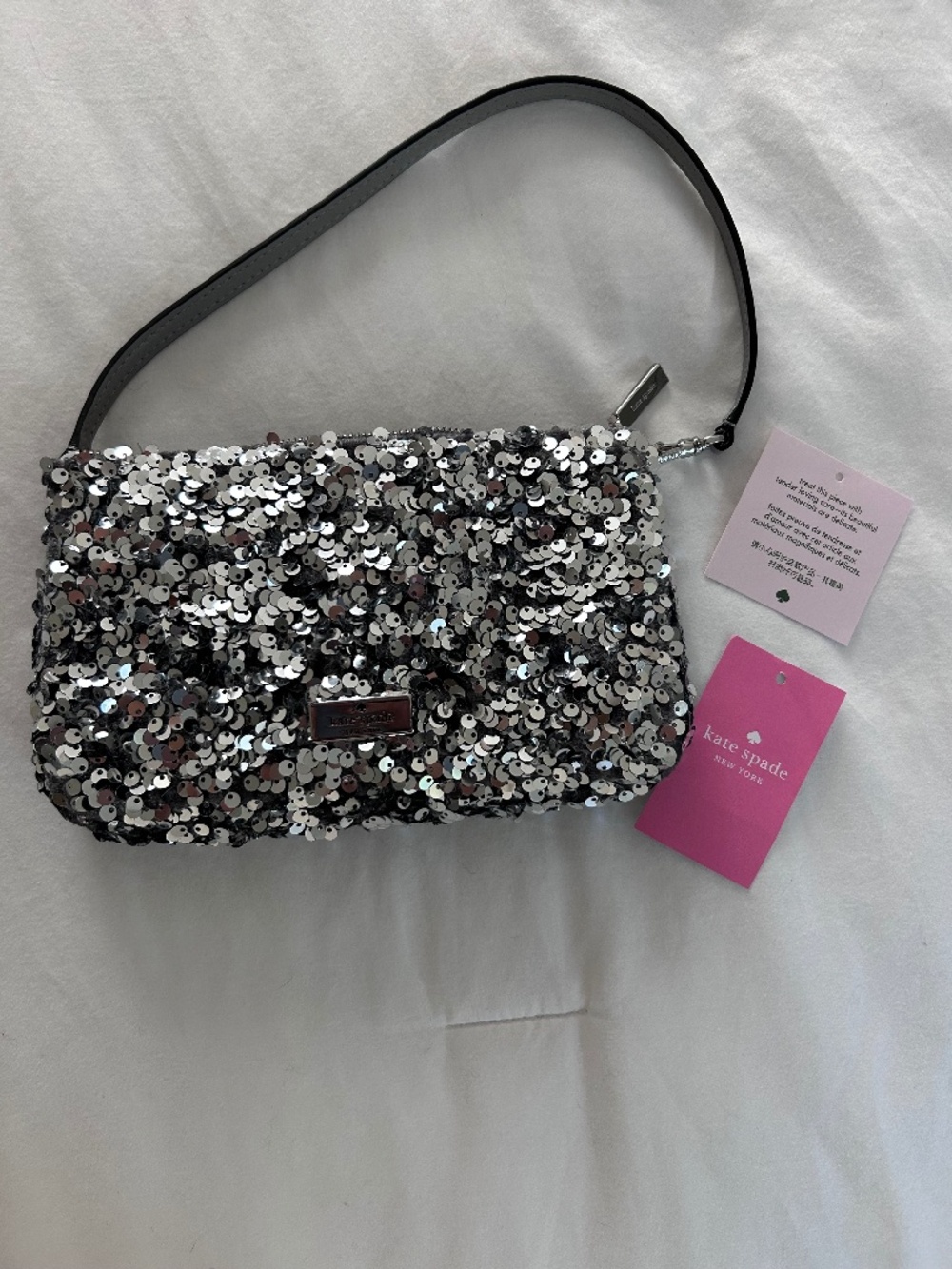 NWT Kate Spade Kiki Sequin Convertible Wristlet